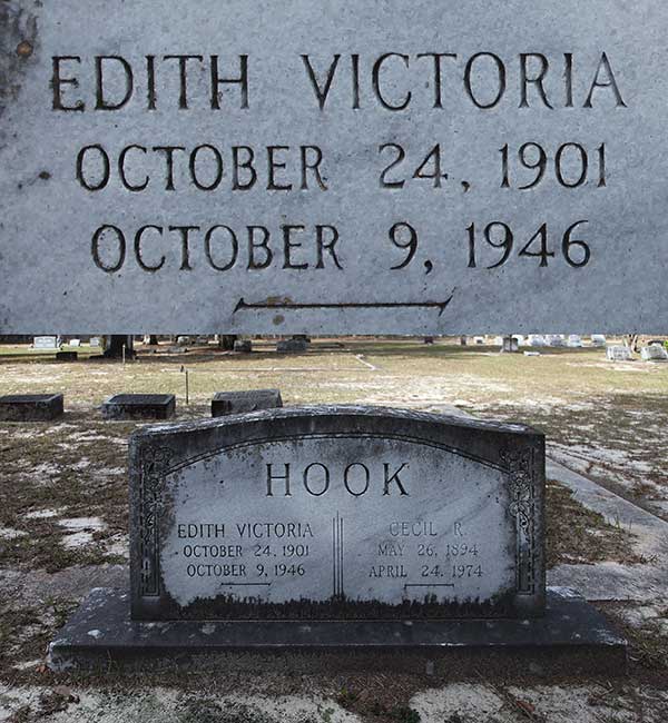 Edith Victoria Hook Gravestone Photo