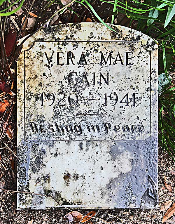 Vera Mae Gain Gravestone Photo