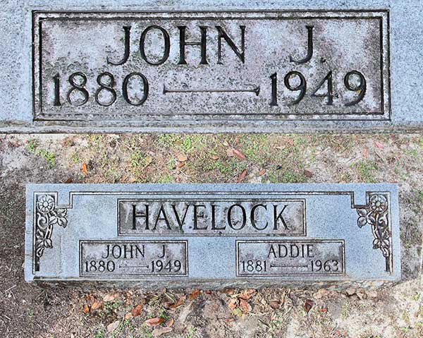 John J. Havelock Gravestone Photo