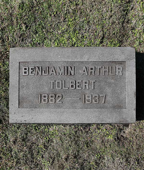 Benjamin Arthur Tolbert Gravestone Photo