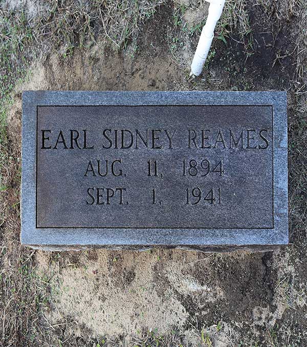 Earl Sidney Reames Gravestone Photo
