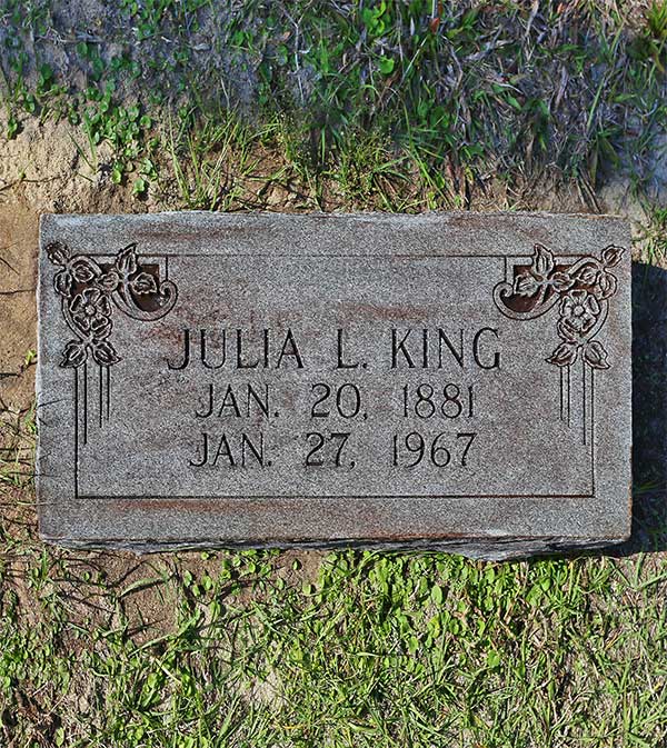 Julia L. King Gravestone Photo
