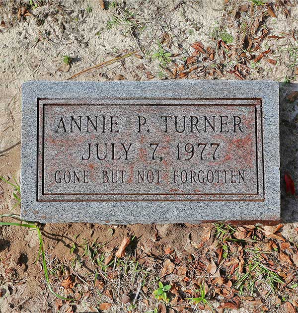 Annie P. Turner Gravestone Photo