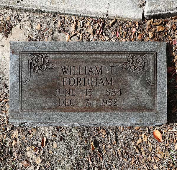 William F. Fordham Gravestone Photo