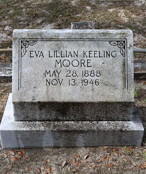 Eva Lillian Keeling Moore Gravestone Photo