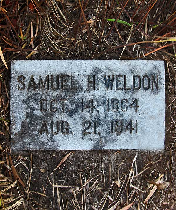 Samuel H. Weldon Gravestone Photo