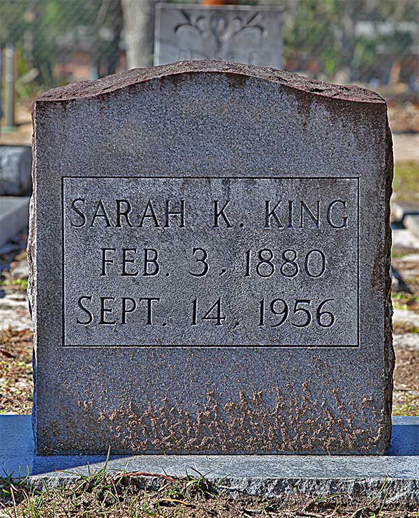 Sarah K. King Gravestone Photo
