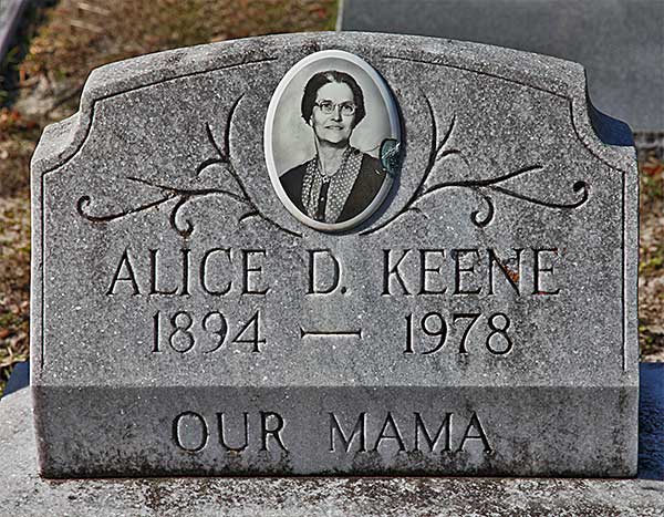 Alice D. Keene Gravestone Photo