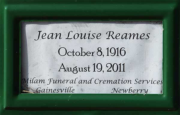 Jean Louise Reames Gravestone Photo