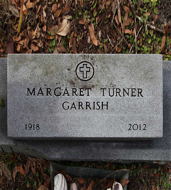 Margaret Turner Garrish Gravestone Photo