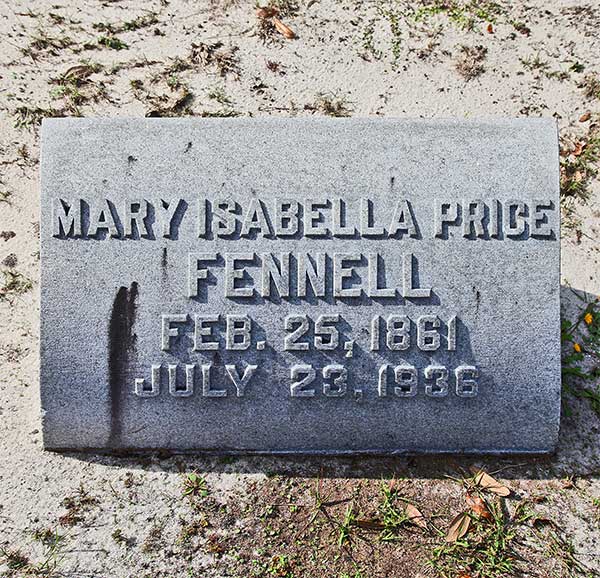 Mary Isabella Price Fennell Gravestone Photo