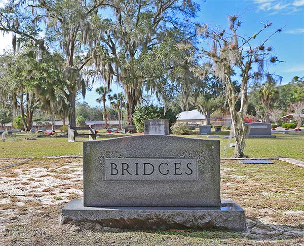  Bridges Family Monument Gravestone Photo