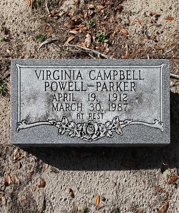 Virginia Campbell Powell-Parker Gravestone Photo