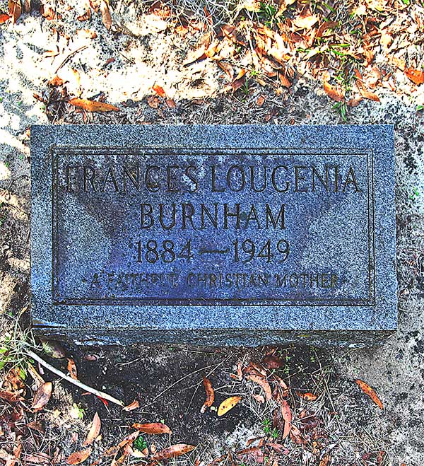 Frances Lougenia Burnham Gravestone Photo
