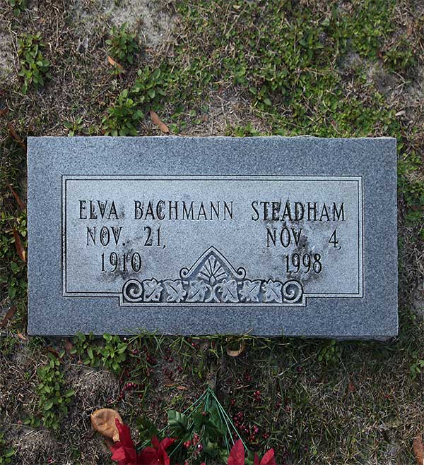 Elva Bachmann Steadham Gravestone Photo
