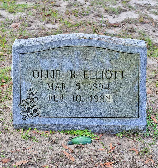 Ollie B. Elliott Gravestone Photo