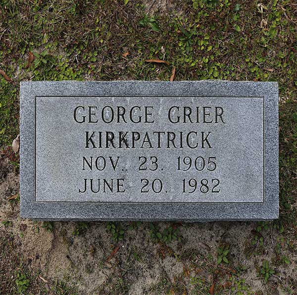 George Grier Kirkpatrick Gravestone Photo
