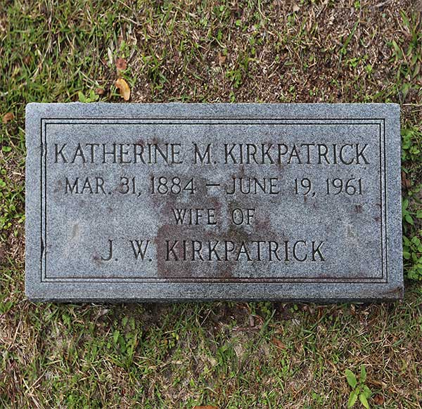 Katherine M. Kirkpatrick Gravestone Photo