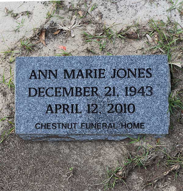 Ann Marie Jones Gravestone Photo