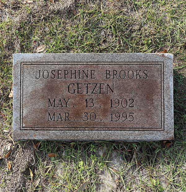 Josephine Brooks Getzen Gravestone Photo