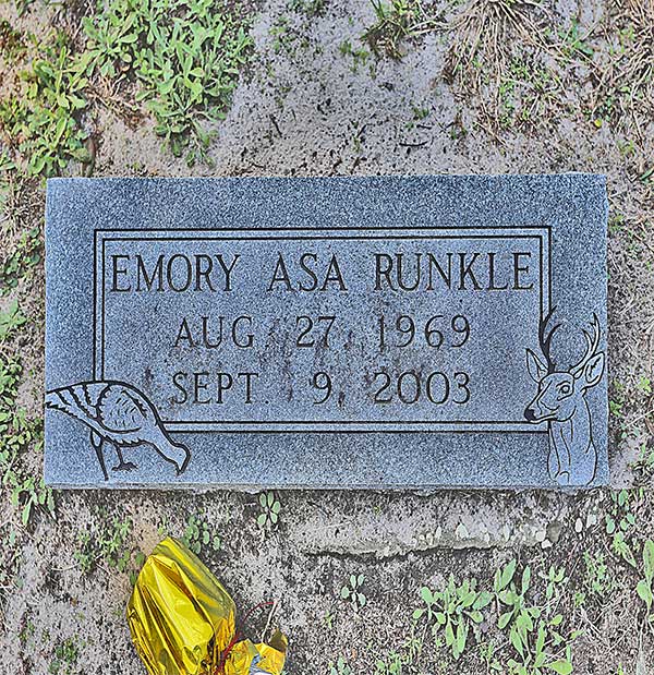 Emory Asa Runkle Gravestone Photo