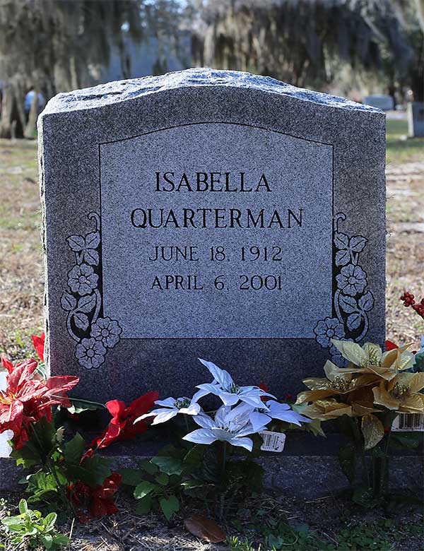 Isabella Quarterman Gravestone Photo