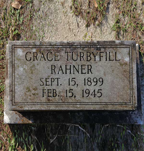 Grace Turbyfill Rahner Gravestone Photo