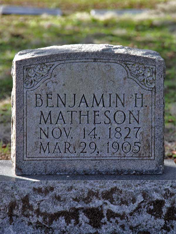 Benjamin H. Matheson Gravestone Photo