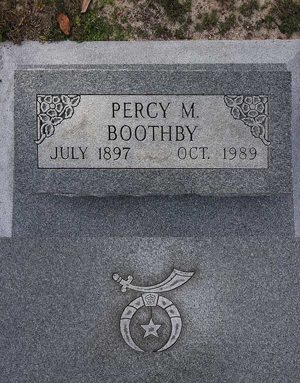 Percy M. Boothby Gravestone Photo