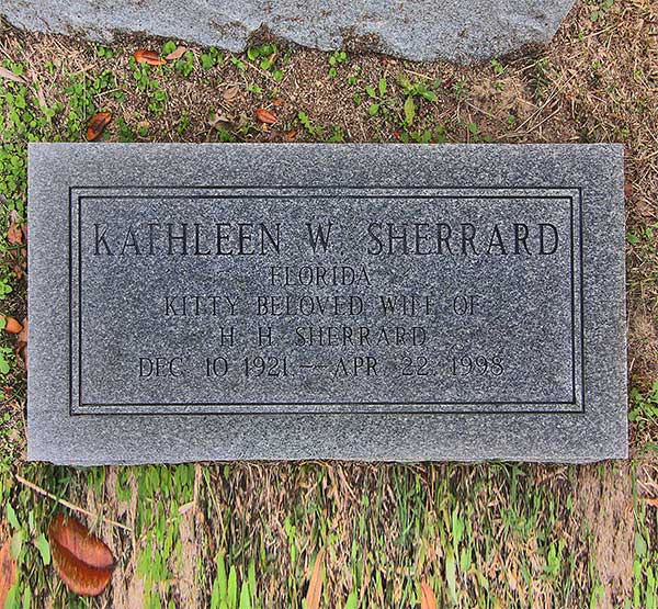 Kathleen W. Sherrard Gravestone Photo