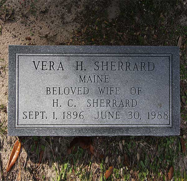 Vera H. Sherrard Gravestone Photo
