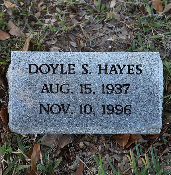 Doyle S. Hayes Gravestone Photo