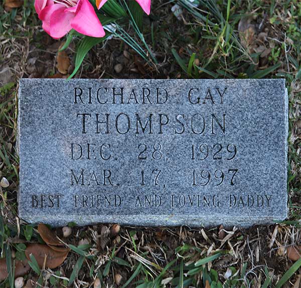 Richard Gay Thompson Gravestone Photo