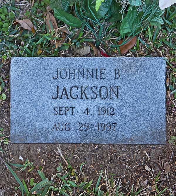 Johnnie B. Jackson Gravestone Photo