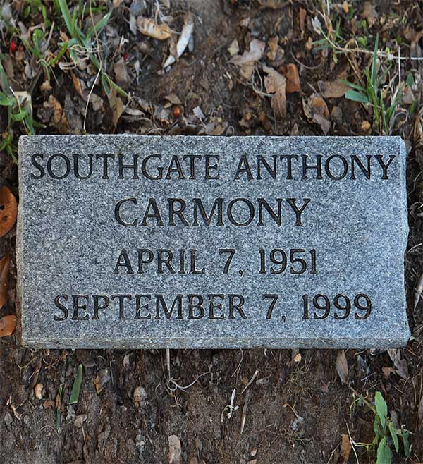 Southgate Anthony Carmony Gravestone Photo