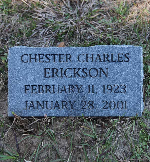 Chester Charles Erickson Gravestone Photo