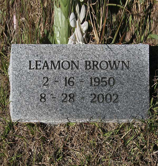 Leamon Brown Gravestone Photo