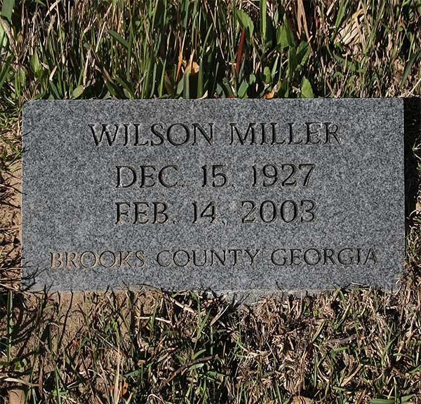 Wilson Miller Gravestone Photo