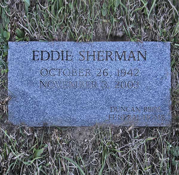 Eddie Sherman Gravestone Photo