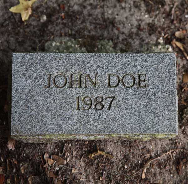 John Doe Gravestone Photo