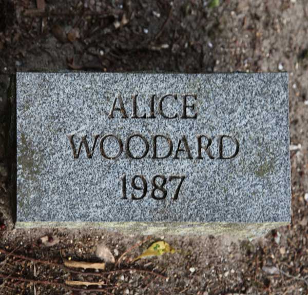 Alice Woodard Gravestone Photo