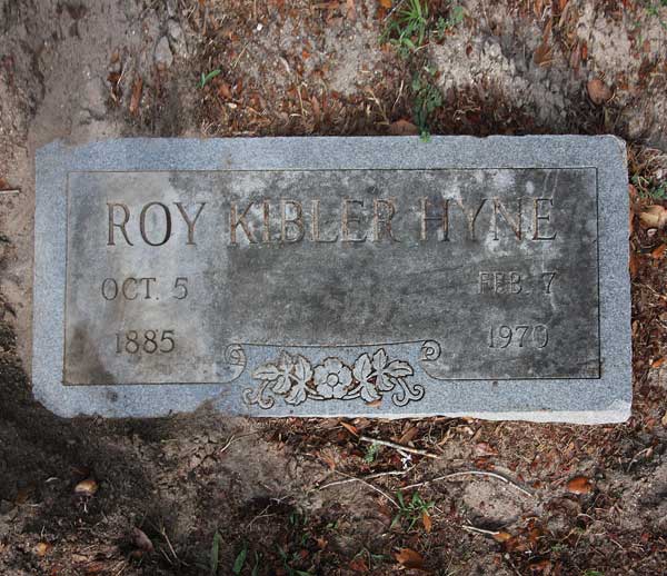 Roy Kibler Hyne Gravestone Photo