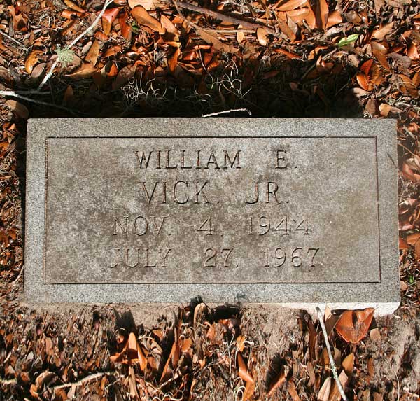 William E. Vick Gravestone Photo