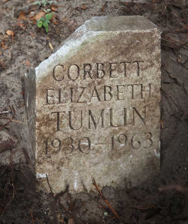 Corbett Elizabeth Tumlin Gravestone Photo