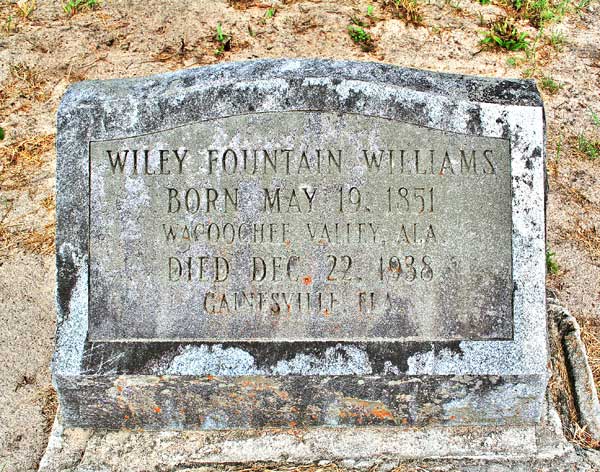 Wiley Fountain Williams Gravestone Photo