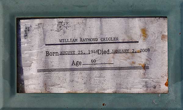 William Raymond Crigler Gravestone Photo