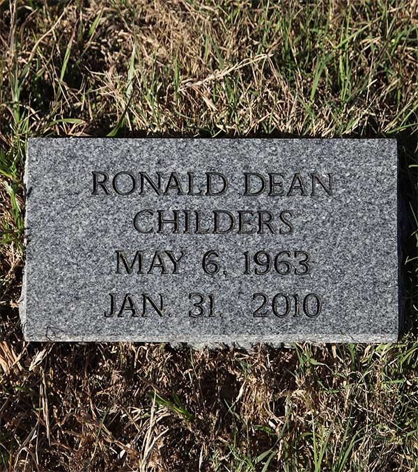 Ronald Dean Childers Gravestone Photo
