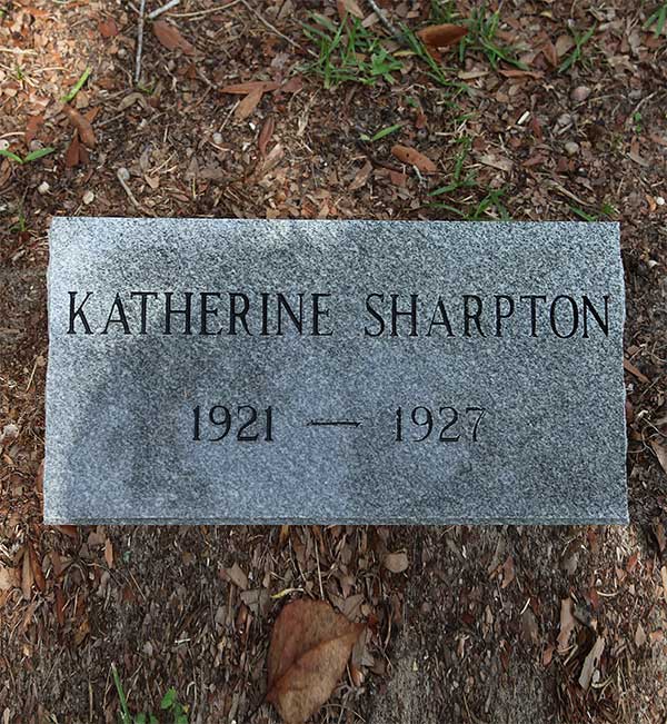 Katherine Sharpton Gravestone Photo