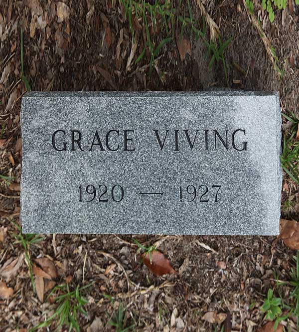 Grace Viving Gravestone Photo