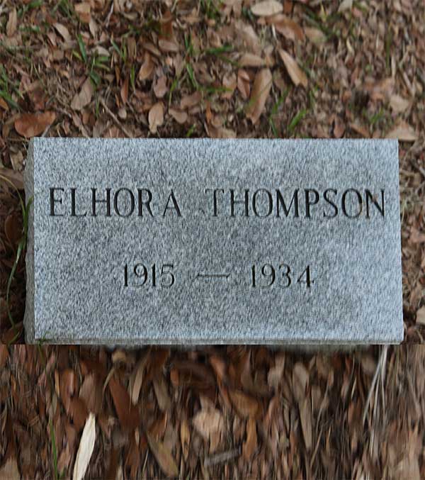 Elhora Thompson Gravestone Photo